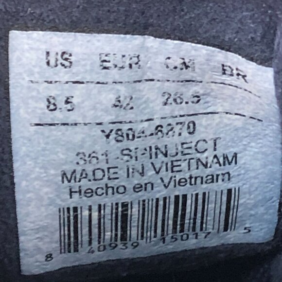 361 Degrees Men's Size 8.5 Spinject Denim Blue Sport Running Sneakers Y804-6870 - Picture 15 of 15